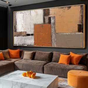 SDYA Yellow Canvas Decor Colorful Abstract Wall Art 29″x58″ Decorations for Living Room Wall Decor Dining Room Modern Posters for Bedroom